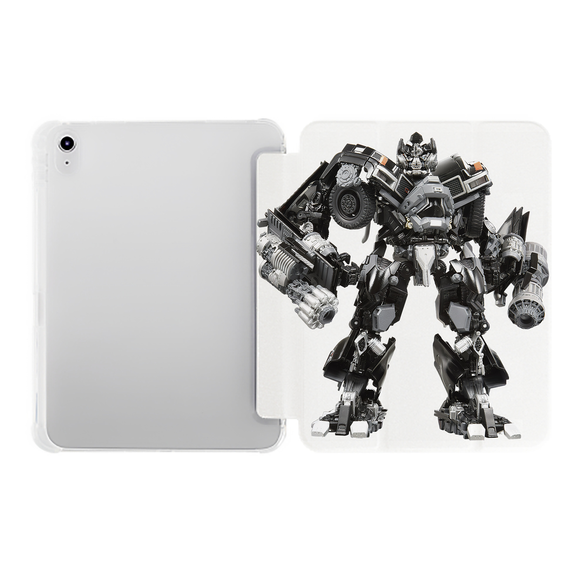 （画像用） Transformers トランスフォーマー IPad ケース ペン収納付き 三つ折りスタンド PUレザー×シリコン 対応機種9.5/10.5/10.9インチ